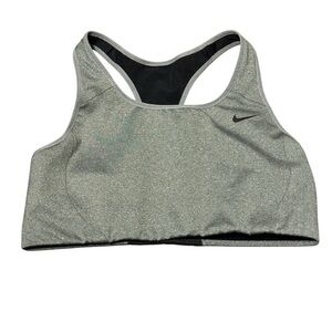 Women’s Nike Dri Fit Gray Black Sports Bra Size Large